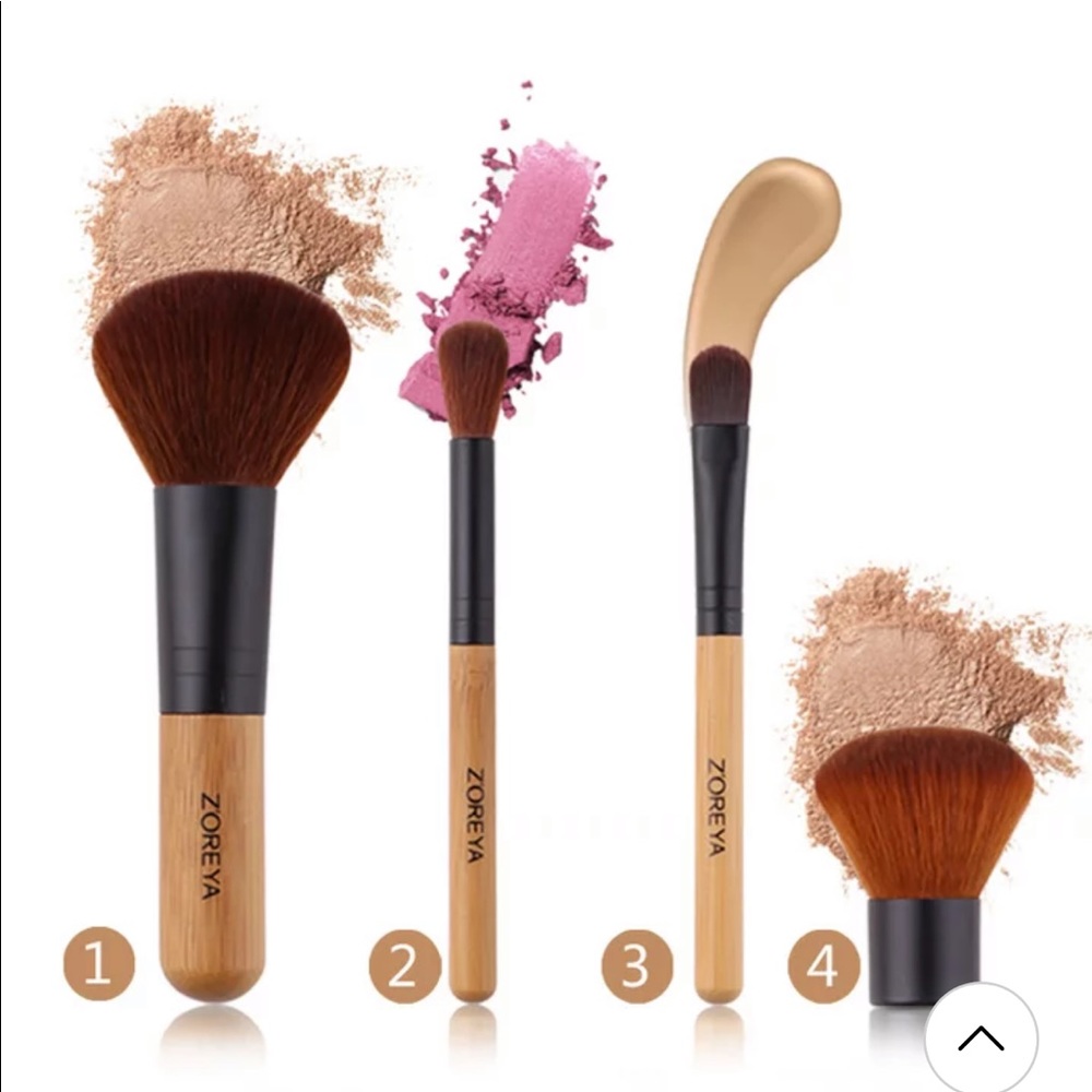 Zoreya 4 Piece Travel Makeup Brush Set - Picture 2 of 5